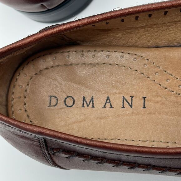 Domani Men’s Loafer Size 9 9M Leather Slip On Brown 18-1001 - Picture 13 of 14